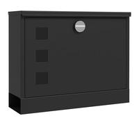 HOMCOM Boite aux Lettres Murale métal 36,5 x 11,5 x 29 cm Gris Anthracite