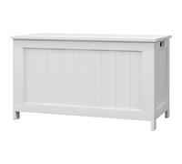 HOMCOM Boîte de Rangement, Caisse de Rangement pour Jouets, MDF, 2 Poignées, 81 x 40 x 46 cm, Blanc