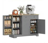 HOMCOM Buffet Cuisine, îlot de Cuisine avec étagères de Porte, 3 Portes, tiroir et étagère réglable, Style Moderne, Meuble de Rangement pour Salle à Manger, Salon, Cuisine, 105 x 40 x 83 cm, Gris