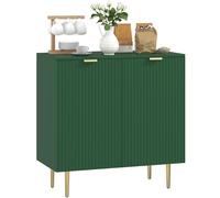 Buffet cuisine - meuble de rangement - HOMCOM - avec 2 portes étagère réglable pieds métalliques surélevés - 80x40x80cm - vert olive