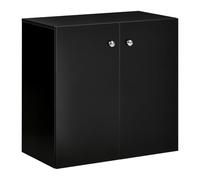 HOMCOM Buffet en Bois autoportant 2 étagères Noir | Placard de cuisine, Bibliothèque