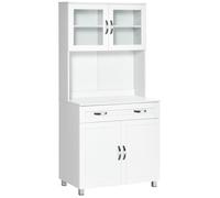 HOMCOM - armoire de cuisine - Panneaux de partiucules 1 - 80x48x170cm - Blanc