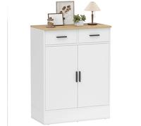 HOMCOM Buffet, meuble de rangement avec 2 portes, 2 tiroirs et étagère réglable, style moderne, buffet salle à manger, cuisine e