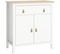 HOMCOM Buffet salon meuble de rangement avec placard à 2 portes, tiroir et étagère réglable, 80 x 40 x 90 cm, blanc