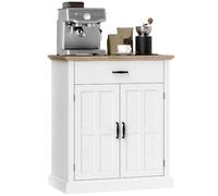 HOMCOM Buffet Salon Meuble de Rangement Moderne 75,2 x 40 x 91,5 cm Blanc | Placard à 2 Portes, Tiroir, Étagère Réglable, Buffet Salle à Manger et Salon