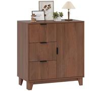 Buffet salon - HOMCOM - avec placard à porte 3 tiroirs et étagère réglable - 75 x 39 x 80 cm - effet bois marron