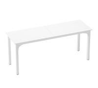 HOMCOM Bureau, bureau d'ordinateur 180 cm avec grand plateau pour 2 personnes, pour travail à domicile ou étude, blanc