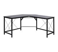 Homcom Bureau Informatique Bureau d’Angle Ordinateur Table d’Angle Poste de Travail MDF 150 x 150 x 76 cm Noir aosom france