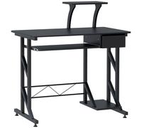 HOMCOM Bureau informatique design en mdf 90 x 50 x 95 cm noir