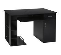 HOMCOM - bureau informatique - Panneaux MDF classe E1 - 120x60x74cm - Noir