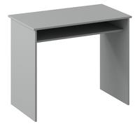 HOMCOM Bureau informatique sobre épuré compact avec 1 étagère, panneaux de particules, dim. 90l x 50P x 74H cm, gris