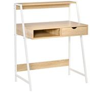 HOMCOM Bureau informatique bureau ordinateur avec étagère style néo-rétro 80L x 50l x 100H cm bois naturel Aosom France
