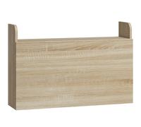 HOMCOM Bureau suspendu table murale table d'ordinateur murale et tablette rabattable avec rangements - 77 x 20 x 51 cm