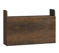 HOMCOM Bureau suspendu table murale table d'ordinateur murale et tablette rabattable avec rangements - 77 x 20 x 51 cm
