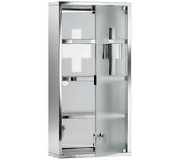 HOMCOM cabinet de pharmacie salle de bain, suspendu mural, avec étagères intérieures, 30x12x60 cm Aosom France