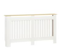 HOMCOM Cache-radiateur 152x19x83 cm en MDF Blanc