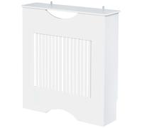 HOMCOM Cache-radiateur couverture de radiateur design contemporain lattes verticales pour maison salon panneaux MDF 78 x 19 x 82 cm blanc