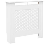 Cache-radiateur - HOMCOM - grille ronde - 78L x 19l x 82H cm - en bois - blanc