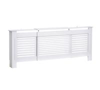 Cache-radiateur - HOMCOM - contemporain longueur extensible 139-208,5 cm meuble décoration - MDF - 20,5x82,5cm - blanc