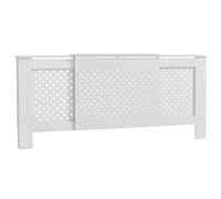 HOMCOM Cache-radiateur réglable Design Contemporain Longueur Extensible 136-200 x 21,5 x 91,7 cm Blanc