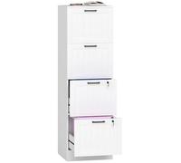HOMCOM Caisson Bureau avec 4 Tiroirs et Serrures Compact 40x40x131cm Blanc