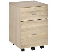 HOMCOM - caisson de bureau - Panneau de particules - 39.5x39x58.5cm - Chêne
