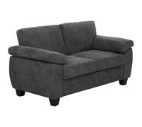 HOMCOM Canapé 2 places, 156 cm en chenille avec rembourrages à ressorts épais, larges accoudoirs rembourrés, capacité 300 kg, gris foncé
