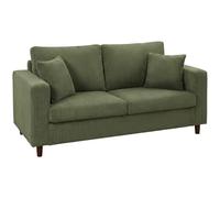 HOMCOM Canapé 2 Places Confortable en Corde, Larges accoudoirs 170cm Vert | Assise large et profonde, rembourrage à ressorts, rembourrage épais, pieds en bois massif