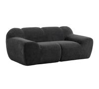 HOMCOM Canapé 2 places en chenille sans structure, assise large, accoudoirs larges, 174x91x61cm, Gris foncé