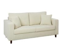 HOMCOM Canapé 2 Places en Velours Côtelé, Canapé de Salon Moderne 170 cm, Assise Large, Coussin à Ressorts, Crème