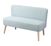 HOMCOM Canapé 2 places, rembourrage moelleux, housse facile d'entretien, jusqu'à 220 kg, 117 x 56,5 x 77 cm, vert clair