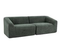 HOMCOM Canapé 3 Places en Chenille 225 cm Moderne Assise Large Vert foncé | Canapé Salon Rembourré, Coussin à Ressorts, Entièrement Compressé, Pas de Montage Nécessaire