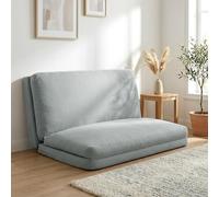 HOMCOM Canapé lit Convertible 2 Places, canapé de Sol 137 cm Gris Clair