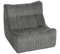 HOMCOM Canapé Paresseux à Silhouette Papillon Fauteuil de Salon Gris | Fauteuil de Sol en Chenille, Poches Latérales, Fauteuil de Lecture pour Salon Chambre, sans Assemblage, sans Structure