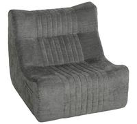 HOMCOM Canapé Paresseux Chaise de Sol à Silhouette Papillon avec Poches Latérales, sans Assemblage, 80x90x76cm, Gris Châtaigne