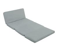 HOMCOM Canapé paresseux chauffeuse convertible pliable en 4 parties avec dossier inclinable, 137,5 x 85,5 x 74 cm, gris clair