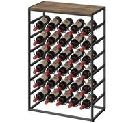 HOMCOM Casier à bouteilles pour 30 bouteilles, étagère à vin avec 6 niveaux, style industriel, 59x30x88,5cm, brun rustique