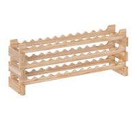 HOMCOM Casier à bouteilles pour 36 bouteilles, étagère à vin avec 3 niveaux modulable, 114×28×42,5cm, bois naturel