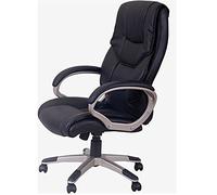 HOMCOM Chaise Bureau Luxe pivotant Fauteuil Ordinateur Manager Noir 00