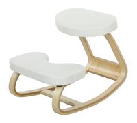 HOMCOM chaise de genoux ergonomique, pour bureau travail, assise rembourrée confortable, améliore posture dos, crème Aosom France