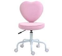 HOMCOM Chaise réglable en Hauteur pour Jeunes 42x50x79-89 cm Rose