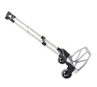 HOMCOM Chariot Diable Pliable Léger Télescopique Charge 70kg Aluminium Argent-Noir Aosom France