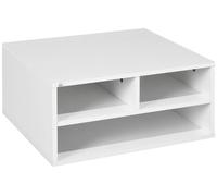HOMCOM, chariot mobile pour imprimante de bureau, avec 3 étagères ouvertes à 2 niveaux, dimensions 47x40x22,5 cm, blanc