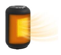 HOMCOM Chauffage d'appoint céramique PTC 1500 W Basse Consommation Noir | Radiateur Électrique Soufflant, 3 Modes Froid/Chaud/Très Chaud, Minuterie 24 h, Thermostat Réglable, Oscillation