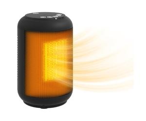HOMCOM Chauffage d'appoint céramique PTC 1500 W Basse Consommation Noir | Radiateur Électrique Soufflant, 3 Modes Froid/Chaud/Très Chaud, Minuterie 24 h, Thermostat Réglable, Oscillation