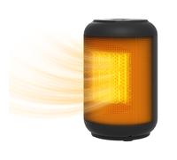 HOMCOM Chauffage d'appoint céramique PTC, radiateur électrique soufflant 1500 W, thermostat réglable, 14 x 14 x 21,5 cm, noir