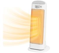 HOMCOM Chauffage d'appoint en céramique 2000 W, radiateur électrique soufflant 4 modes, thermostat réglable, 20x20x49cm, blanc