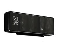 HOMCOM Chauffage mural en céramique 1000/2000W, radiateur électrique, ventilateur, thermostat, programmable hebdomadaire, oscillation, détection de fenêtre ouverte, minuterie 24 H, télécommande, noir