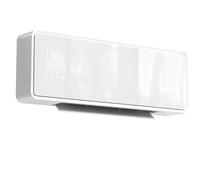 HOMCOM Chauffage mural en céramique 1000/2000W, radiateur électrique, ventilateur, thermostat, minuterie, 54x18,7x12,3cm, blanc