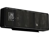 HOMCOM Chauffage mural en céramique 1000/2000W, radiateur électrique, ventilateur, thermostat, programmable hebdomadaire, oscillation, détection de fenêtre ouverte, minuterie 24 H, télécommande, noir